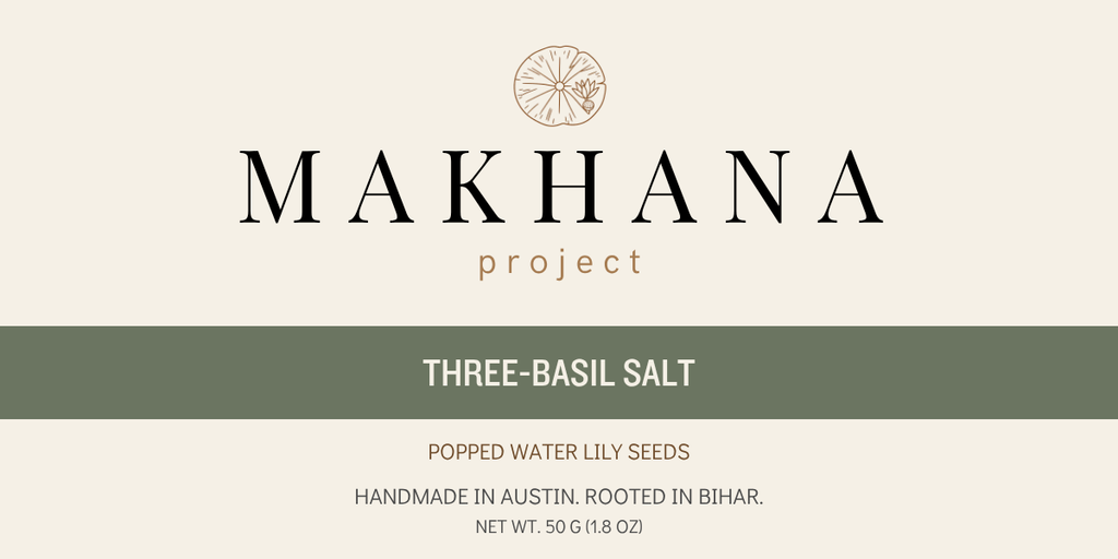 Makhana Project — Three Basil Salt Popped Water Lily Seeds